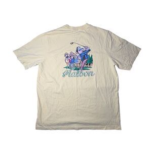 MALBON GOLF Players Men’s Medium Pocket Tee Yellow